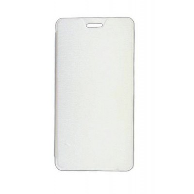 Flip Cover For Micromax Canvas Juice 3 Plus Q394 White By - Maxbhi.com