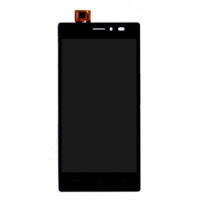 Lcd With Touch Screen For Lava X17 Gold Black By - Maxbhi.com