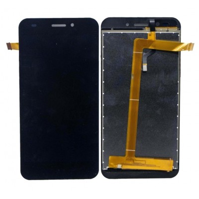 Lcd With Touch Screen For Lyf Wind 5 Black By - Maxbhi Com