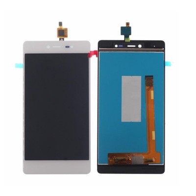 Lcd With Touch Screen For Wiko Fever 4g White By - Maxbhi Com