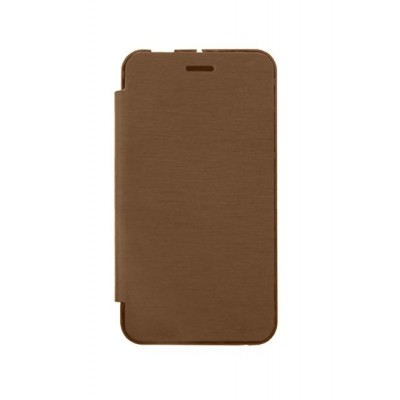 Flip Cover For Onida F101 Sparsh Brown Black By - Maxbhi.com