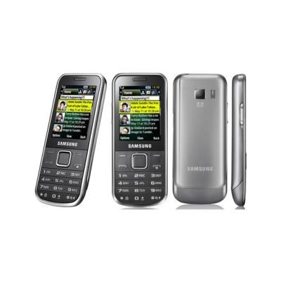full body housing for samsung c3530 black with silver