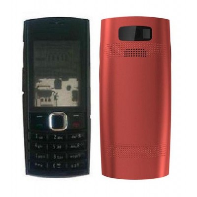 Full Body Housing For Nokia X202 Black Red - Maxbhi Com