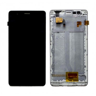 Lcd With Touch Screen For Intex Aqua Lions 4g Grey By - Maxbhi Com