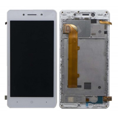 Lcd With Touch Screen For Spice F302 Silver By - Maxbhi Com