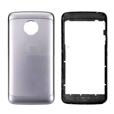 Back Panel Cover For Moto E4 Grey - Maxbhi Com
