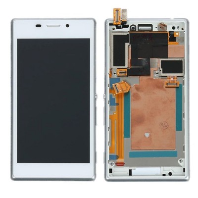 LCD with Touch Screen for Sony Xperia M2 dual D2302 - White (complete assembly folder)