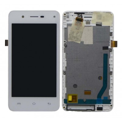 Lcd With Touch Screen For Lava A44 White By - Maxbhi Com