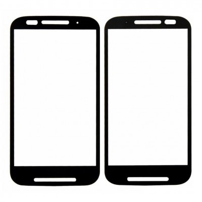 Replacement Front Glass For Motorola Moto E Dual Sim Xt1022 Black By - Maxbhi Com