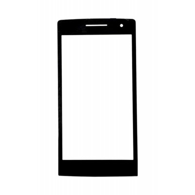 Replacement Front Glass For Oppo Find 5 Mini R827 Black By - Maxbhi.com