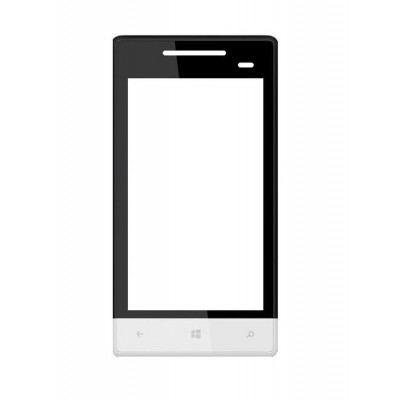 Replacement Front Glass For Htc Windows Phone 8s A620t White By - Maxbhi.com
