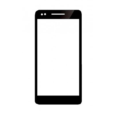 Replacement Front Glass For Micromax Canvas Hue 2 A316 Black By - Maxbhi.com