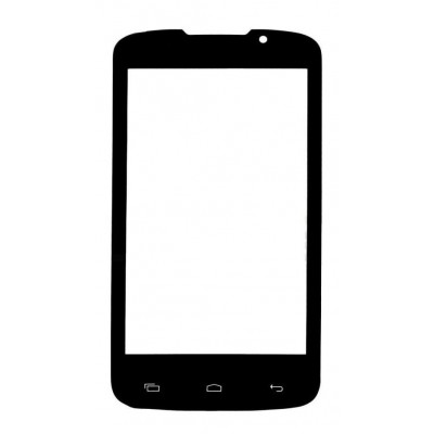 Replacement Front Glass For Celkon Campus A20 Black By - Maxbhi Com