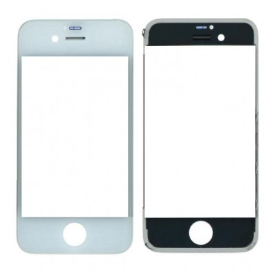 Replacement Front Glass For Apple Iphone 4 16gb White By - Maxbhi Com