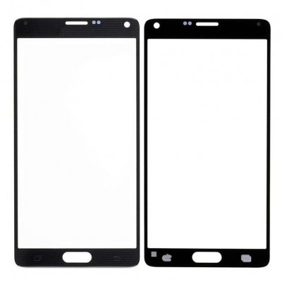 Replacement Front Glass For Samsung Galaxy Note 4 Black By - Maxbhi Com