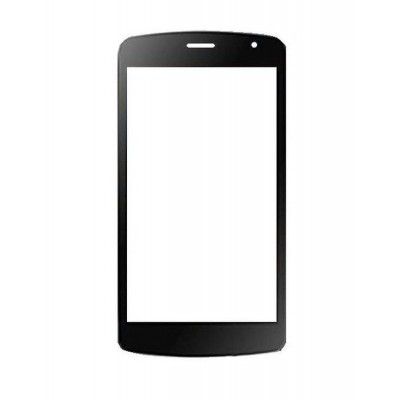 Replacement Front Glass For Panasonic T21 Black By - Maxbhi.com