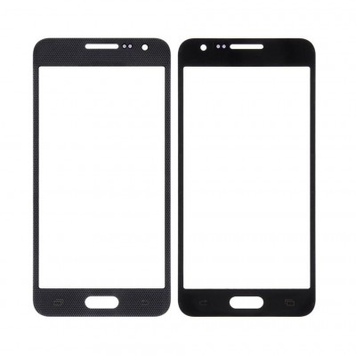 Replacement Front Glass For Samsung Galaxy A3 Black By - Maxbhi Com