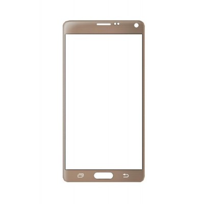 Replacement Front Glass For Samsung Galaxy Note 4 Duos Gold By - Maxbhi.com