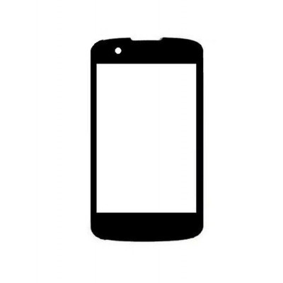 Replacement Front Glass For Gionee Ctrl V1 Black By - Maxbhi.com