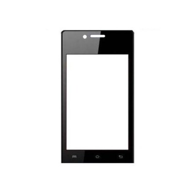 Replacement Front Glass For Lava Iris 370 Black By - Maxbhi.com