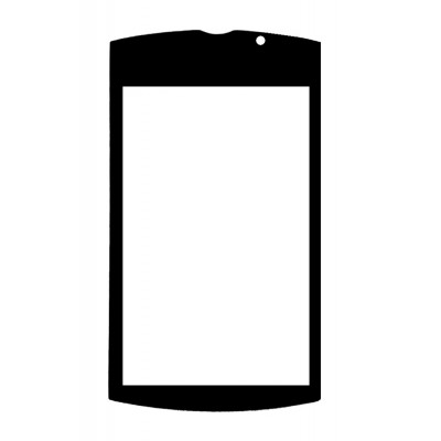 Replacement Front Glass For Sony Ericsson Vivaz Pro U8 Black By - Maxbhi.com