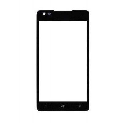 Replacement Front Glass For Nokia Lumia 900 Rm808 Black By - Maxbhi.com