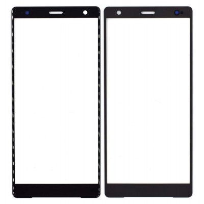 Replacement Front Glass For Sony Xperia Xz2 Black By - Maxbhi Com