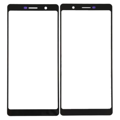 Replacement Front Glass For Nokia 7 Plus Black By - Maxbhi Com