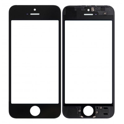Replacement Front Glass For Apple Iphone 5se Grey By - Maxbhi Com