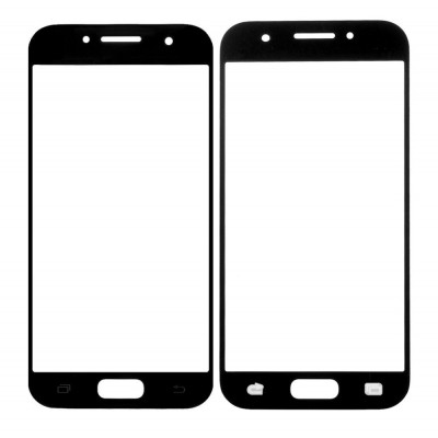 Replacement Front Glass For Samsung Galaxy A5 2017 Black By - Maxbhi Com