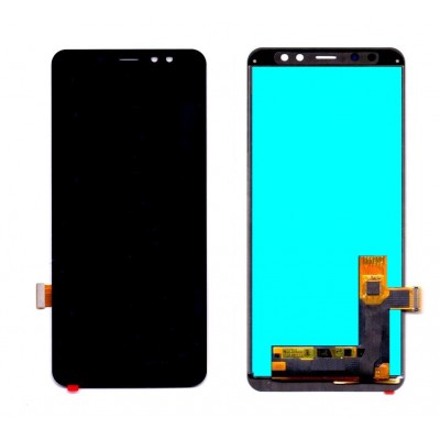 Lcd With Touch Screen For Samsung Galaxy A8 Plus 2018 Black By - Maxbhi Com