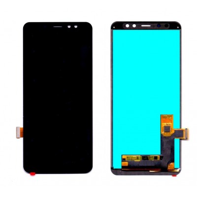 Lcd With Touch Screen For Samsung Galaxy A8 Plus 2018 Grey By - Maxbhi Com