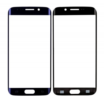 Replacement Front Glass For Samsung Galaxy S6 Edge Cdma Black By - Maxbhi Com