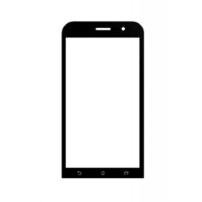 Replacement Front Glass For Asus Zenfone Go Zb500kg Black By - Maxbhi.com