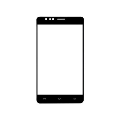 Replacement Front Glass For Intex Aqua 4.5 3g Black By - Maxbhi.com