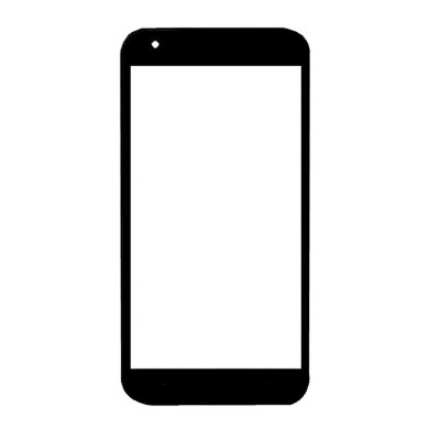 Replacement Front Glass For Intex Cloud M4 Black By - Maxbhi.com