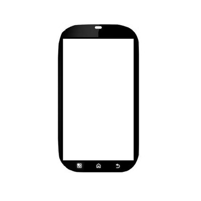 Replacement Front Glass For Motorola Bravo Mb520 Black By - Maxbhi.com