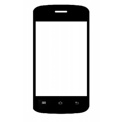 Replacement Front Glass For Celkon A10 Campus Black By - Maxbhi.com