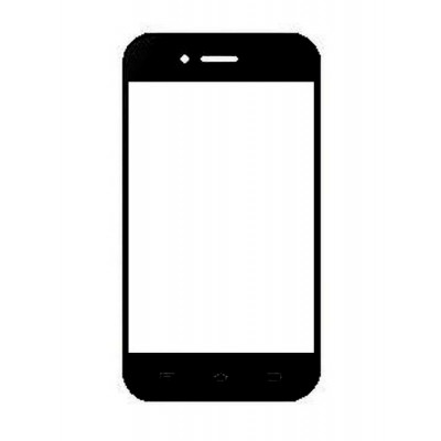 Replacement Front Glass For Celkon Campus Mini A350 Black By - Maxbhi.com