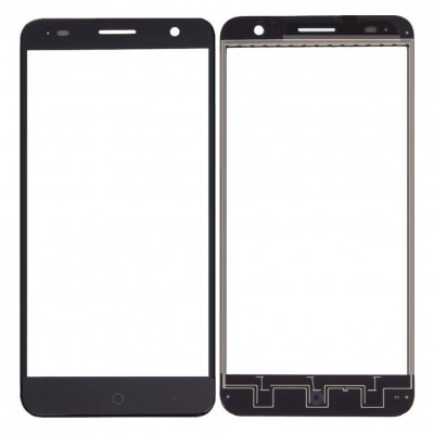 Replacement Front Glass For Zte Blade V7 Black By - Maxbhi Com