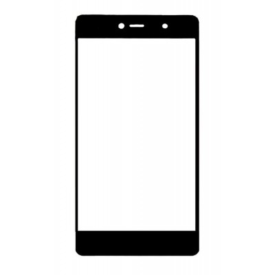 Replacement Front Glass For Wiko Fever 4g Black Grey By - Maxbhi.com