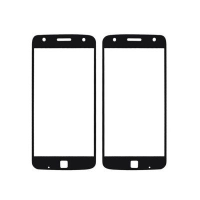 Replacement Front Glass For Moto Z Play 64gb Black By - Maxbhi Com