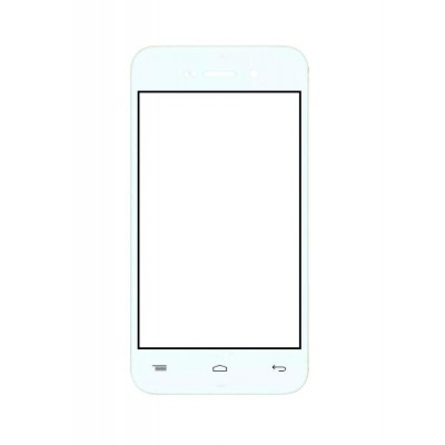 Replacement Front Glass For Volks Smart S53 White By - Maxbhi.com
