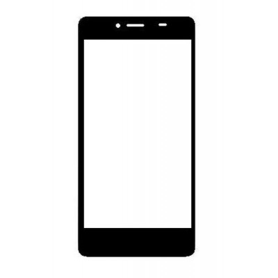 Replacement Front Glass For Yoo Call S10 Black By - Maxbhi.com