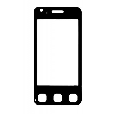 Replacement Front Glass For Lg Kc910i Renoir Black By - Maxbhi.com