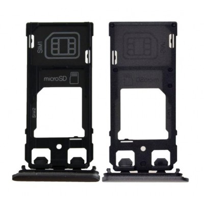 Sim Card Holder Tray For Sony Xperia Xz2 Compact Black - Maxbhi Com