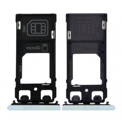 Sim Card Holder Tray For Sony Xperia Xz2 Compact Silver - Maxbhi Com