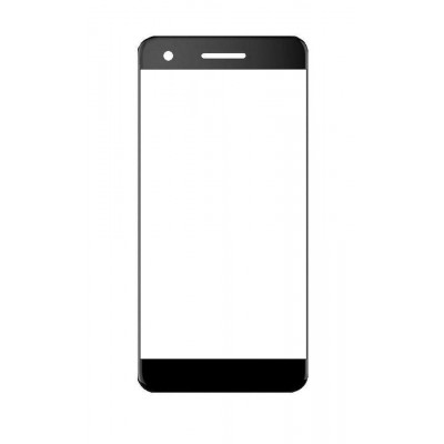 Replacement Front Glass For Vodafone Smart V8 Black By - Maxbhi.com