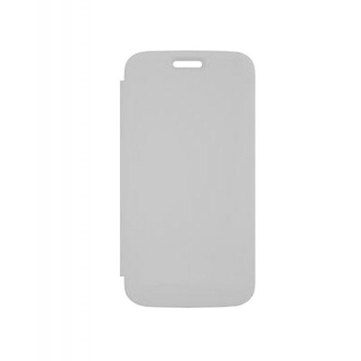 Flip Cover For Qmobile Noir E2 White By - Maxbhi.com