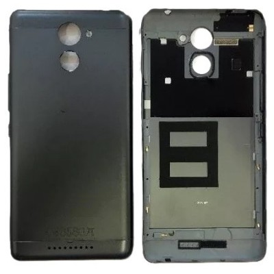 Back Panel Cover For Bq Aquaris U Plus Black - Maxbhi Com